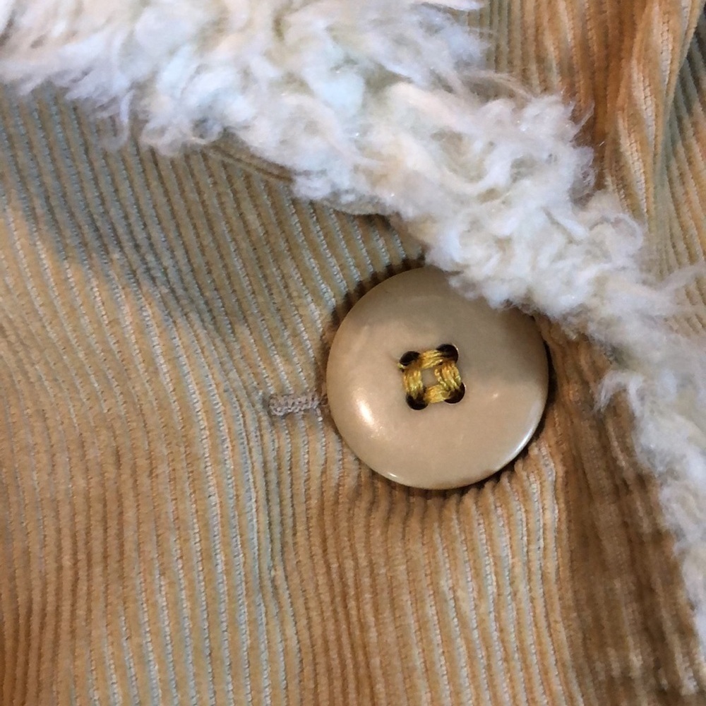 Esprit Women's Camel/Tan Corduroy Jacket with Faux Fur Trim - Picture 8 of 13